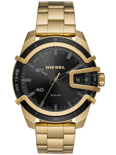 Diesel Dz1949 Caged Gold Ss Mens Watch