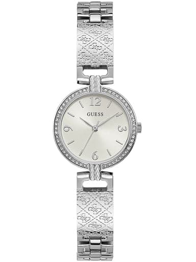 Womens Mini Luxe White Dial Stainless Steel Analogue Watch