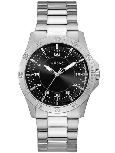 Guess Golby Mens Watch, Stainless Steel Case, Stainless Steel Strap, Silver
