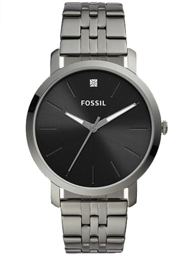 Fossil Lux Luther Three-Hand Smoke Stainless Steel Watch