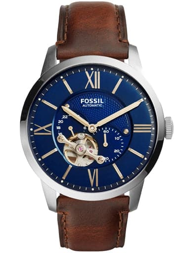 Fossil Townsman Automatic Blue Dial Steel Watch