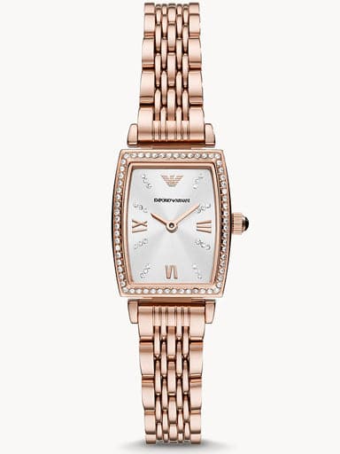 Emporio Armani Two-Hand Rose Gold-Tone Stainless Steel Watch Ar11406I