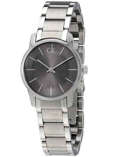 Calvin Klein City Grey Dial Ladies Steel K2G23161