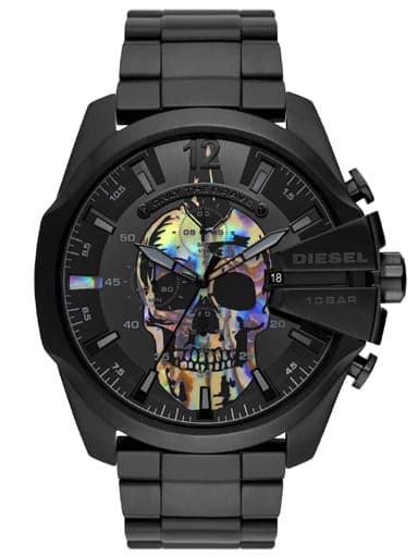 Diesel Mega Chief Chronograph Black-Tone Stainless Steel Watch Dz4582I