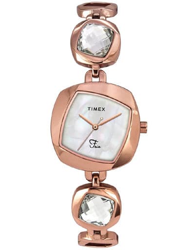 Timex Fria Analog Off White Dial Women'S Watch Twel15000
