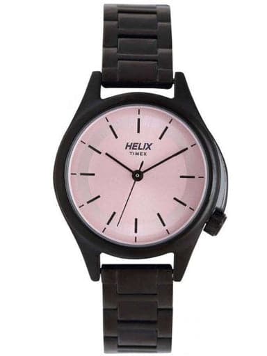 Helix Trendy Full Black Stainless Steel Bracelet Watch Tw037Hl10