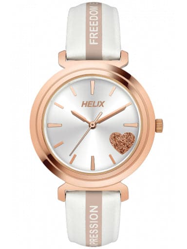Helix #Hashtag Themed Leather Strap Watch Tw045Hl02