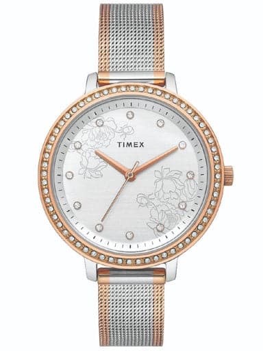 Timex Analog Silver Dial Women'S Watch Twel14703