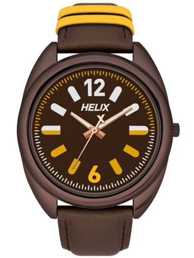 Helix Trendy 45Mm Leather Strap Watch Tw038Hg02