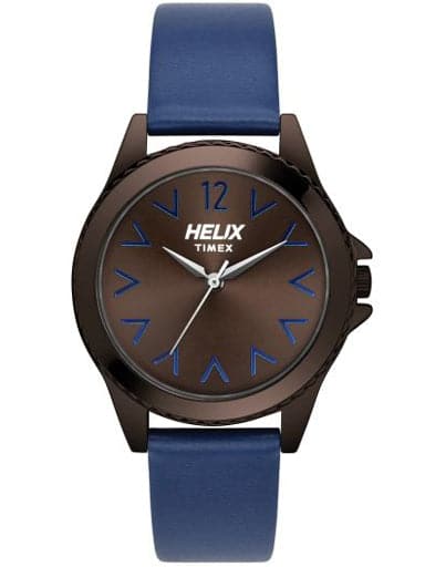 Helix Trendy 34Mm Leather Strap Watch Tw035Hl08