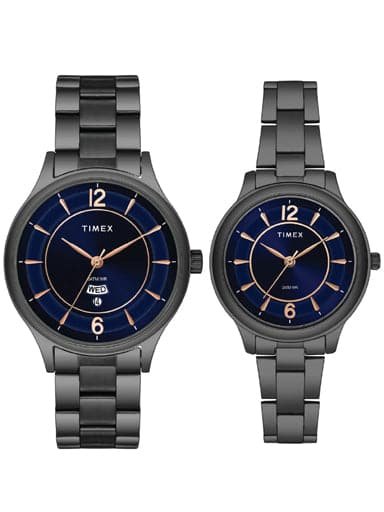 TIMEX PAIRS BLUE DIAL WATCH TW00PR275