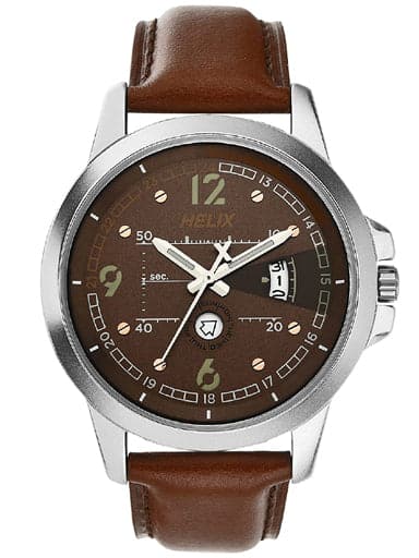 Helix Analog Brown Dial Men'S Watch Tw023Hg11