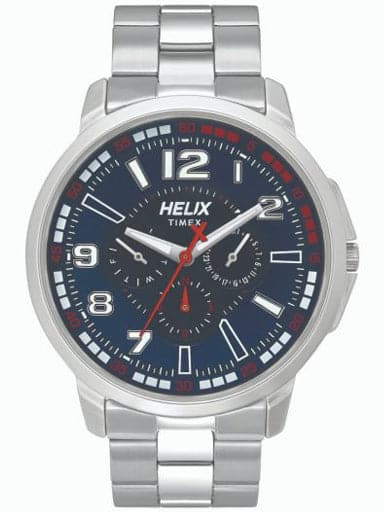 Sporty Multi Function Stainless Steel Bracelet Watch Tw027Hg27