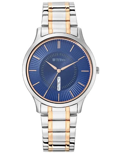 Titan Lagan - Blue Dial Metal Strap Np1845Km01