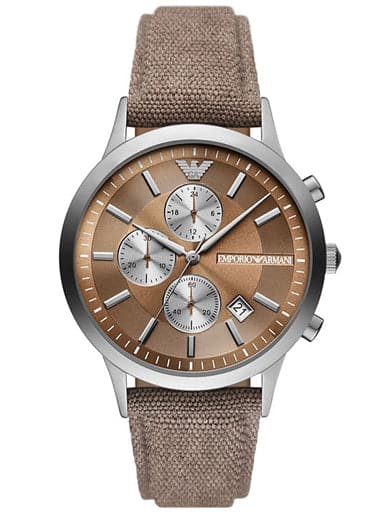 Emporio Armani Chronograph Gray Fabric Watch Ar11456I