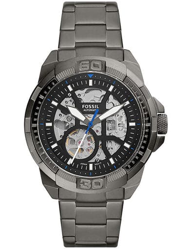 Fossil Bronson Automatic Smoke Stainless Steel Watch Me3218