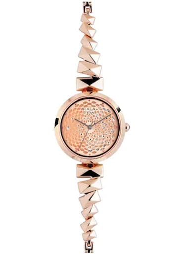 Titan Crystal From Raga Facet Rose Gold Dial Women'S Watch Np95121Wm01