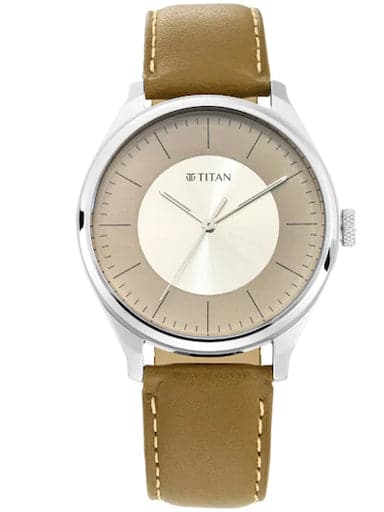 Titan Work Wear Olive Grey Dial Men'S Watch Np1802Sl09