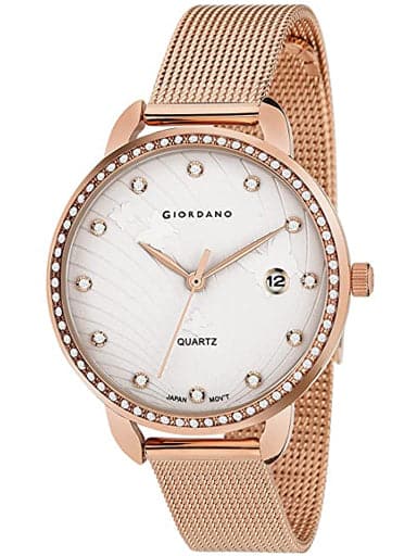 Giordano Analog White Dial Women'S Watch R4002-33