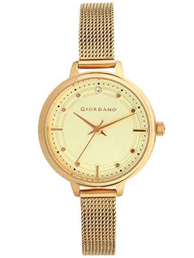 Giordano Analog Off-White Dial Women'S Watch 2872-55