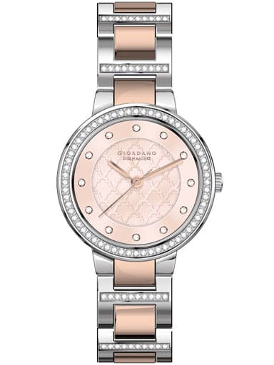 Giordano Analog Rose Gold Dial Women'S Watch P2052-77