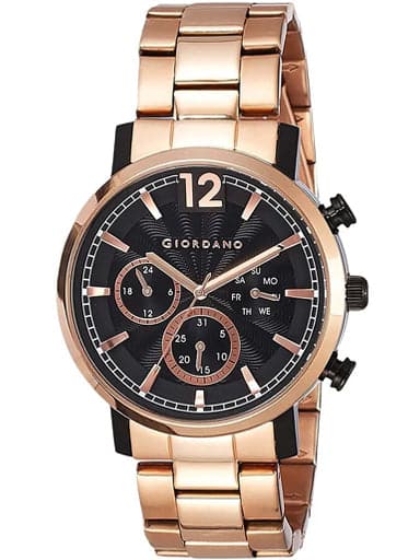 Giordano Mens Black Dial Multifunction Watch 1762-22