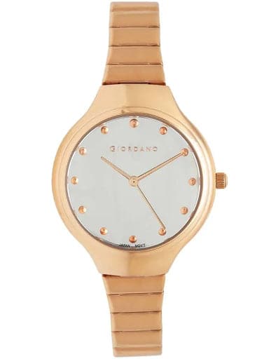 Giordano Womens Grey Dial Metallic Analogue Watch 2928-55