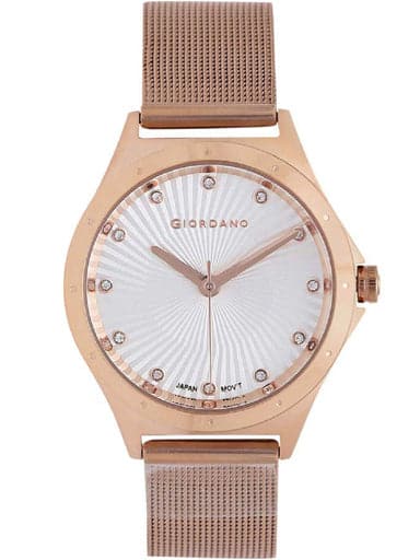 Giordano Analog Silver Dial Women'S Watch-Gd-2045-33