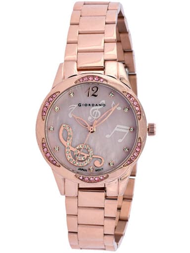 Giordano Analog Pink Dial Women'S Watch R4001-22