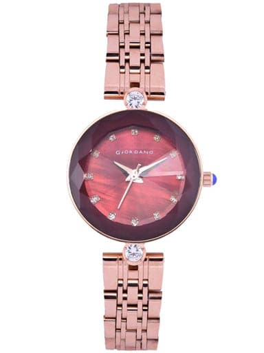 Giordano Analog Red Dial Women'S Watch R4005-11
