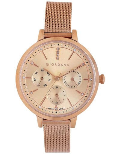 Giordano Womens Metallic Multi-Function Watch Gd-2047-33