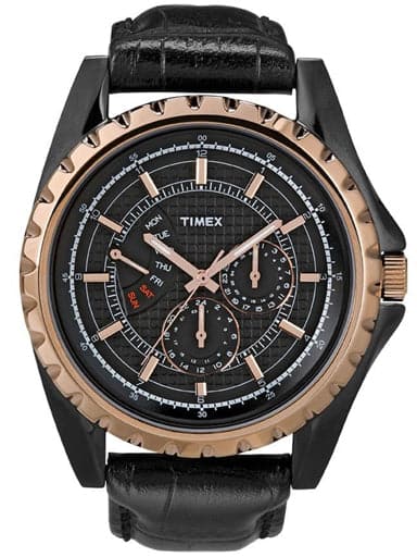 Timex E Class Analog Black Dial Men'S Watch T2N113