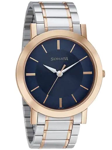 Sonata Blue Dial Analog Watch 77108Km02