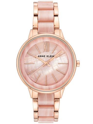 Anne Klein Pink Dial Plastic Strap Watch Ak1412Pkrg