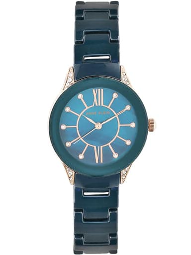 Anne Klein Blue Dial Ceramic Strap Watch Ak2388Rgnv