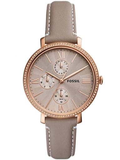 Fossil Jacqueline Multifunction Grey Eco Leather Watch Es5097