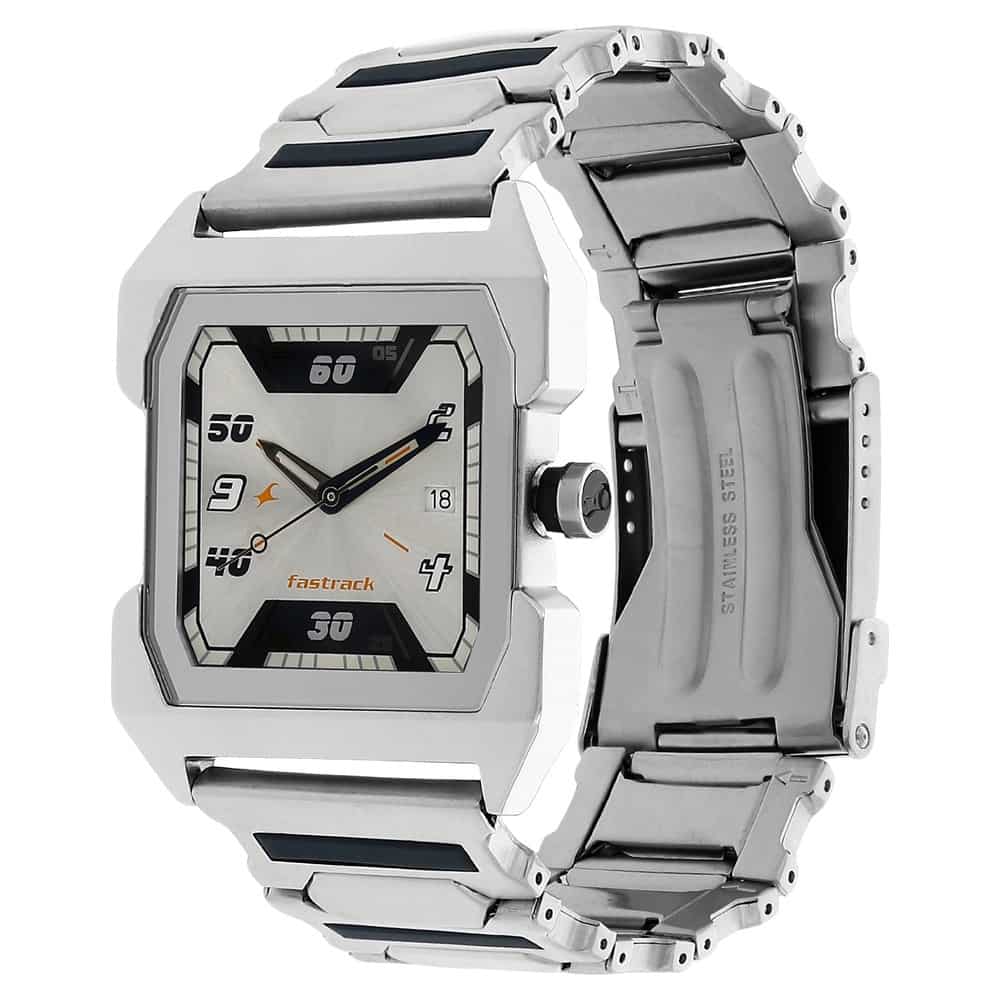 NR1474SM01 SILVER DIAL SILVER STAINLESS STEEL STRAP WATCH
