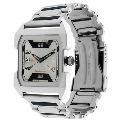 NR1474SM01 SILVER DIAL SILVER STAINLESS STEEL STRAP WATCH