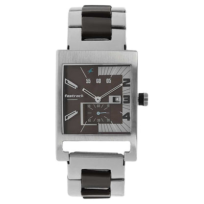 NR1478SM02 BROWN DIAL TWO TONED STAINLESS STEEL STRAP WATCH