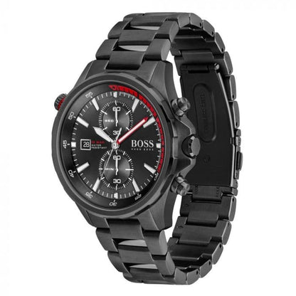 Hugo Boss Men Globetrotter Round Black Watches