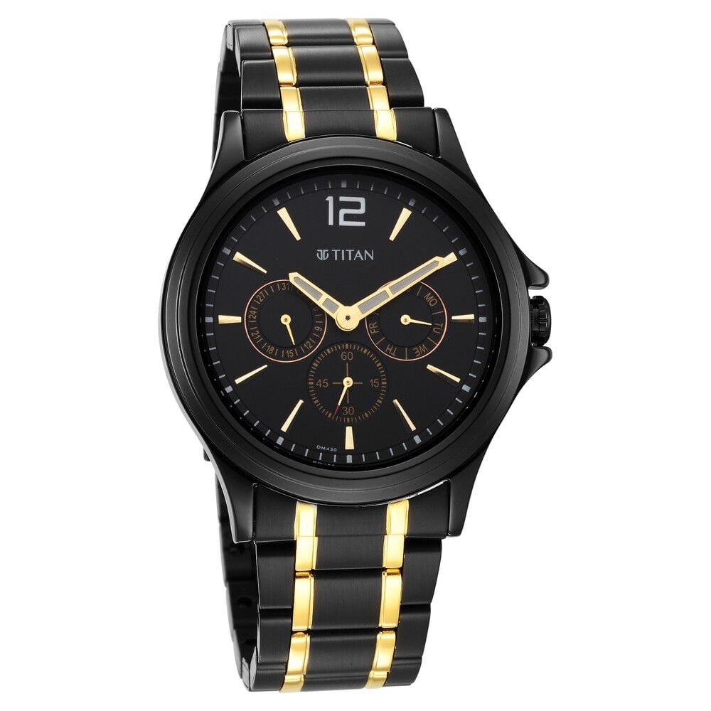 Titan Black Dial Multifunction Watch for Men