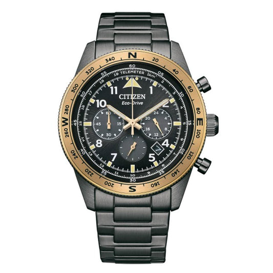 CITIZEN ECO-DRIVE GENTS WATCH BLACK DIAL - CA4556-89E