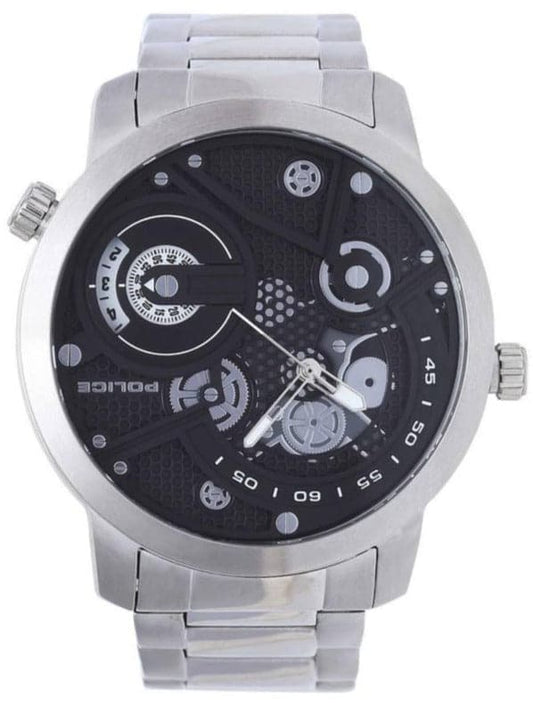 Police Round Analog Black Dial Men'S Watch Pl15471Js02Mw