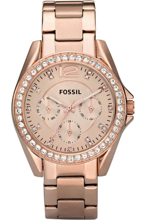 Fossil  Rosegold Gem Dial Women'S Watch