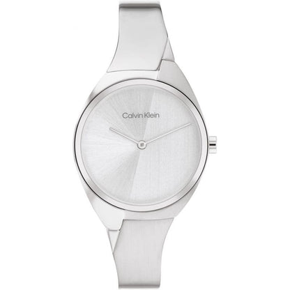 Calvin Klein Women's Quartz Stainless Steel Case and Bangle Bracelet Watch, Color: Silver (Model: 25200234)