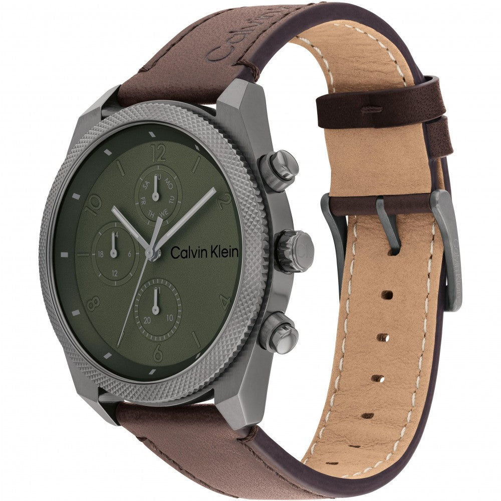Calvin Klein Impact Multifunction Green Round Dial Men's Watch - 25200363