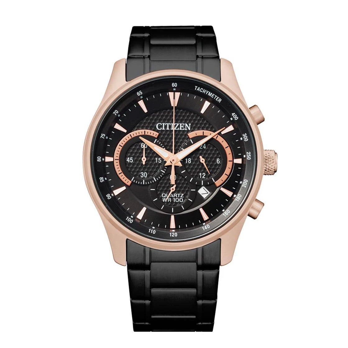 CITIZEN QUARTZ GENTS WATCH BLACK DIAL - AN8196-55E