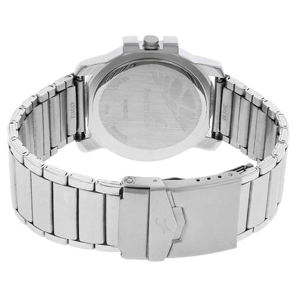 NR3039SM02 BLACK DIAL SILVER STAINLESS STEEL STRAP WATCH