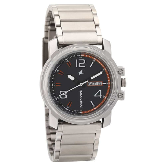 NR3039SM10 FASTRACK BROWN DIAL QUARTZ ANALOG WITH DAY & DATE WATCH FOR GUYS