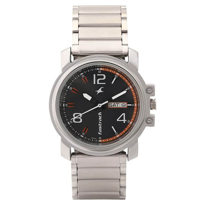 NR3039SM10 FASTRACK BROWN DIAL QUARTZ ANALOG WITH DAY & DATE WATCH FOR GUYS